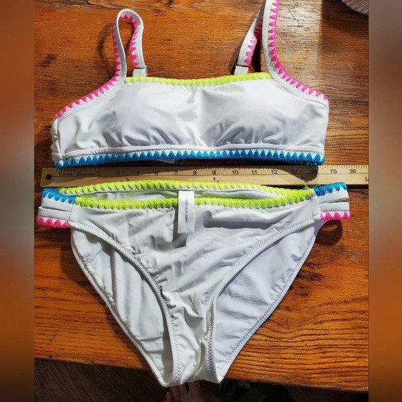 💚 5 For $25 VINEYARD VINES Coverstich Bikin Two Piece Swimsuit Size Medi - Picture 2 of 7